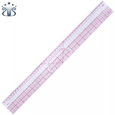 High Quality Metric Scale 45cm/18inch Clear Scale Soft Plastic Straight Grid Ruler_img_0